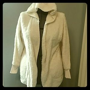 Snow White fleece soft cardigan sweater